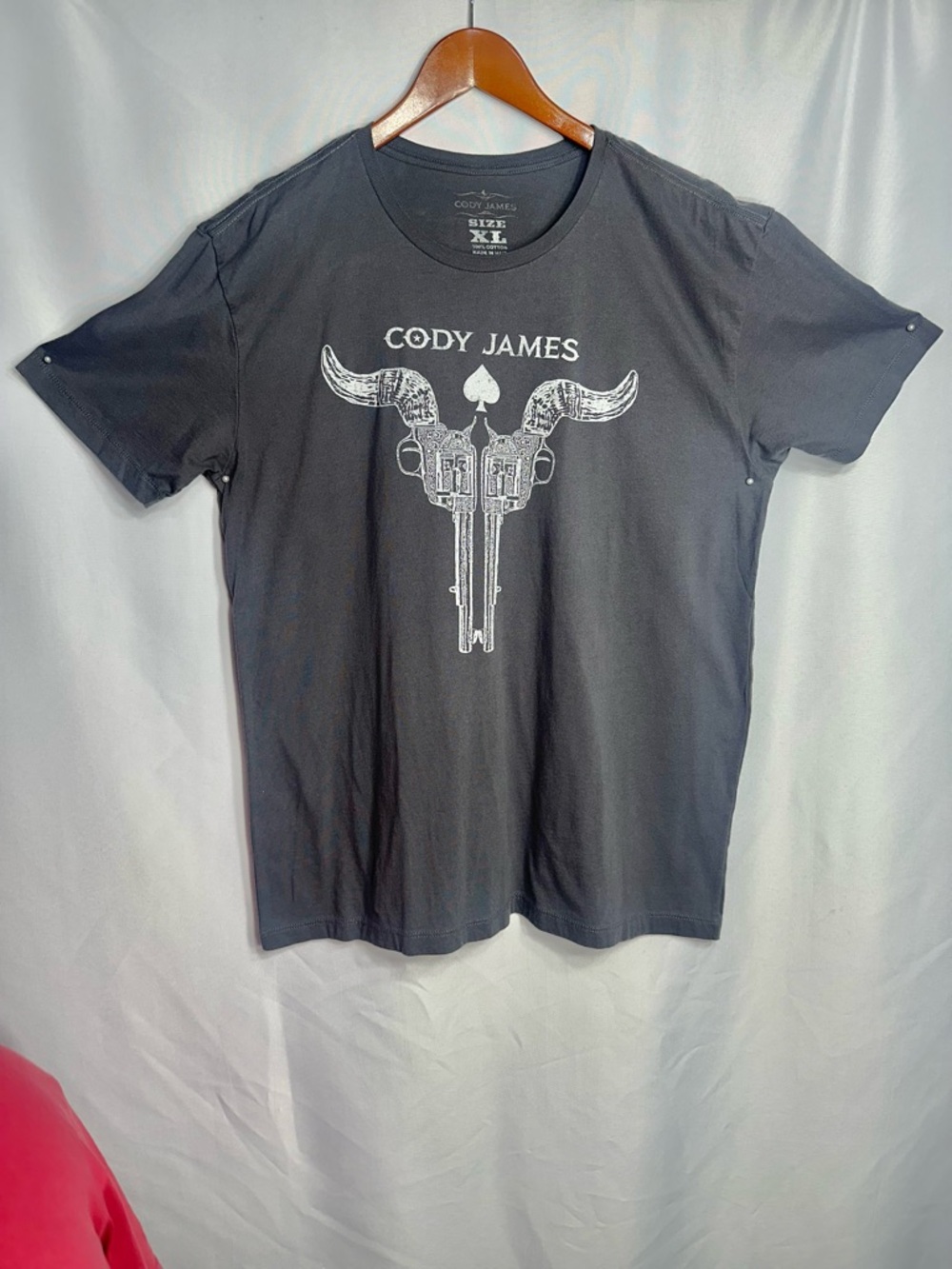 Black Short-Sleeve Graphic Tee Grey size XL